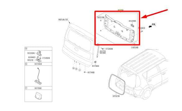 2014-2019 Kia Soul Rear Liftgate Lower Trim Panel Cover 81750-B2000 OEM - Alshned Auto Parts