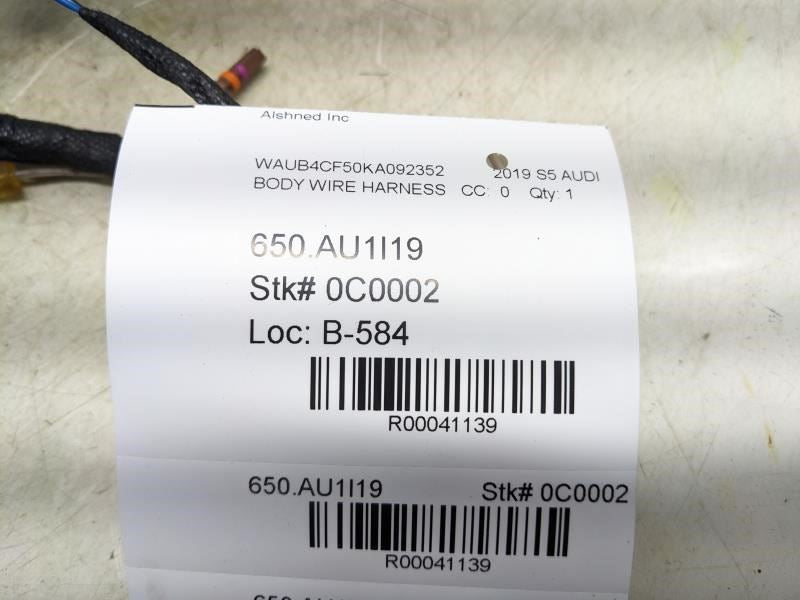 2018-2025 Audi S5 Rear Right Passenger Side Door Wire Harness 8W8971687D OEM - Alshned Auto Parts