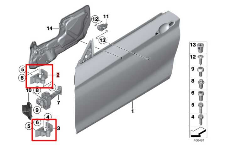 2015-16 BMW 435i Gran Coupe Front LH Door Hinge Upper and Lower 41517284533 OEM - Alshned Auto Parts