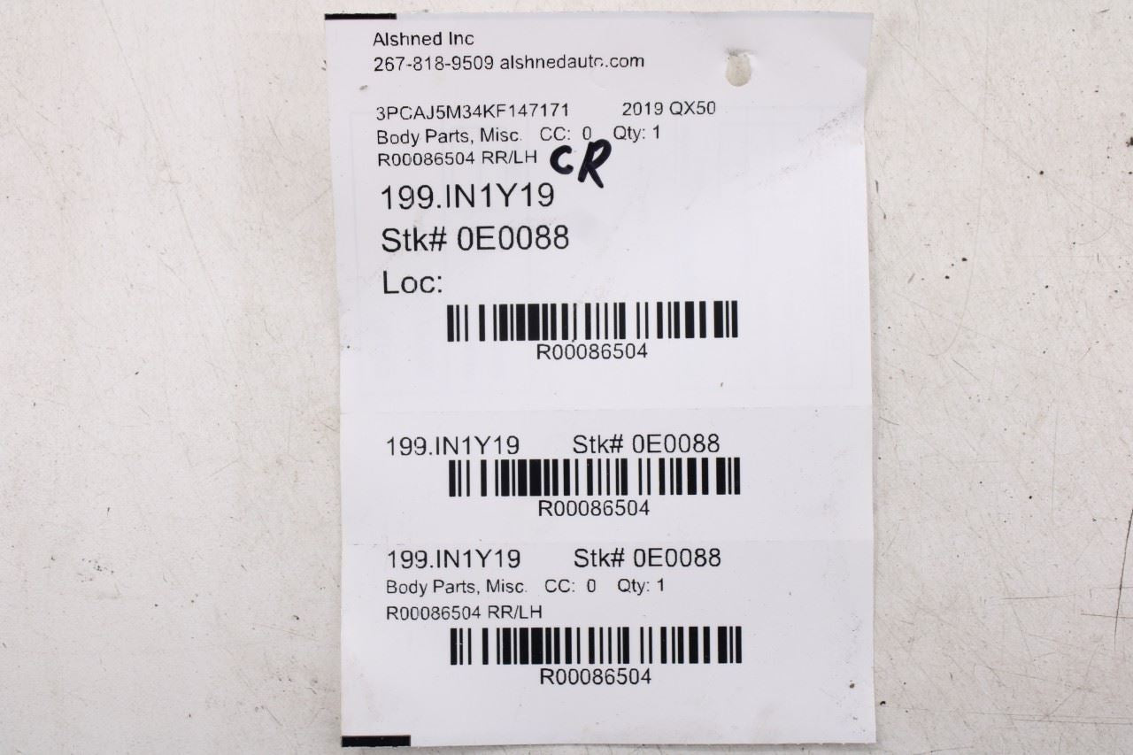 2019-2025 Infiniti QX50 Essential Rear Left Fender Flare Trim 78861-5NA0A *ReaD* - Alshned Auto Parts