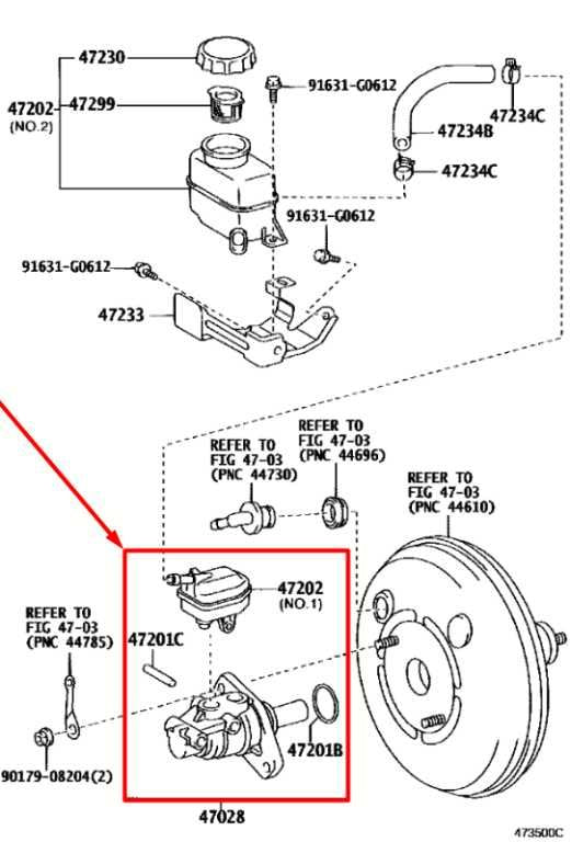 2007-2009 Lexus RX350 3.5L Brake Master Cylinder w/ Reservoir 47028-0E010 OEM1