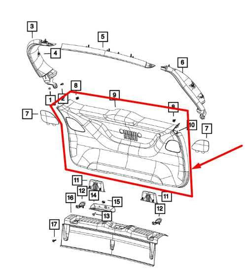 2017-2025 Jeep Compass Latitude Rear Liftgate Lower Trim Cover Panel 5UN06TRMAC - Alshned Auto Parts