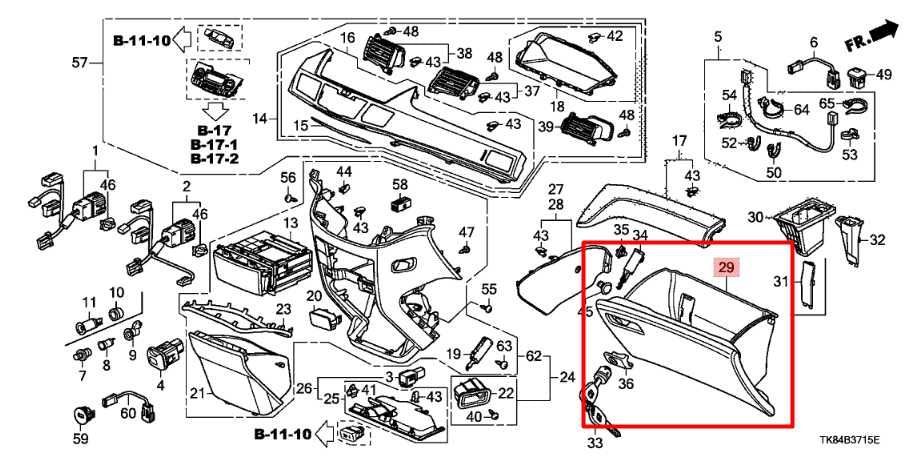 2011-2017 Honda Odyssey EX-L Glove Box Storage Compartment 77501-TK8-A01ZA OEM - Alshned Auto Parts