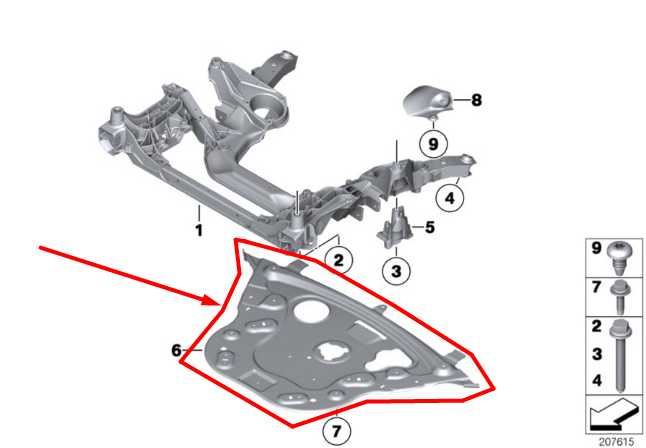 2010-2015 BMW 750Li xDrive AWD Front Under Body Belly Pan Reinforcement Plate - Alshned Auto Parts