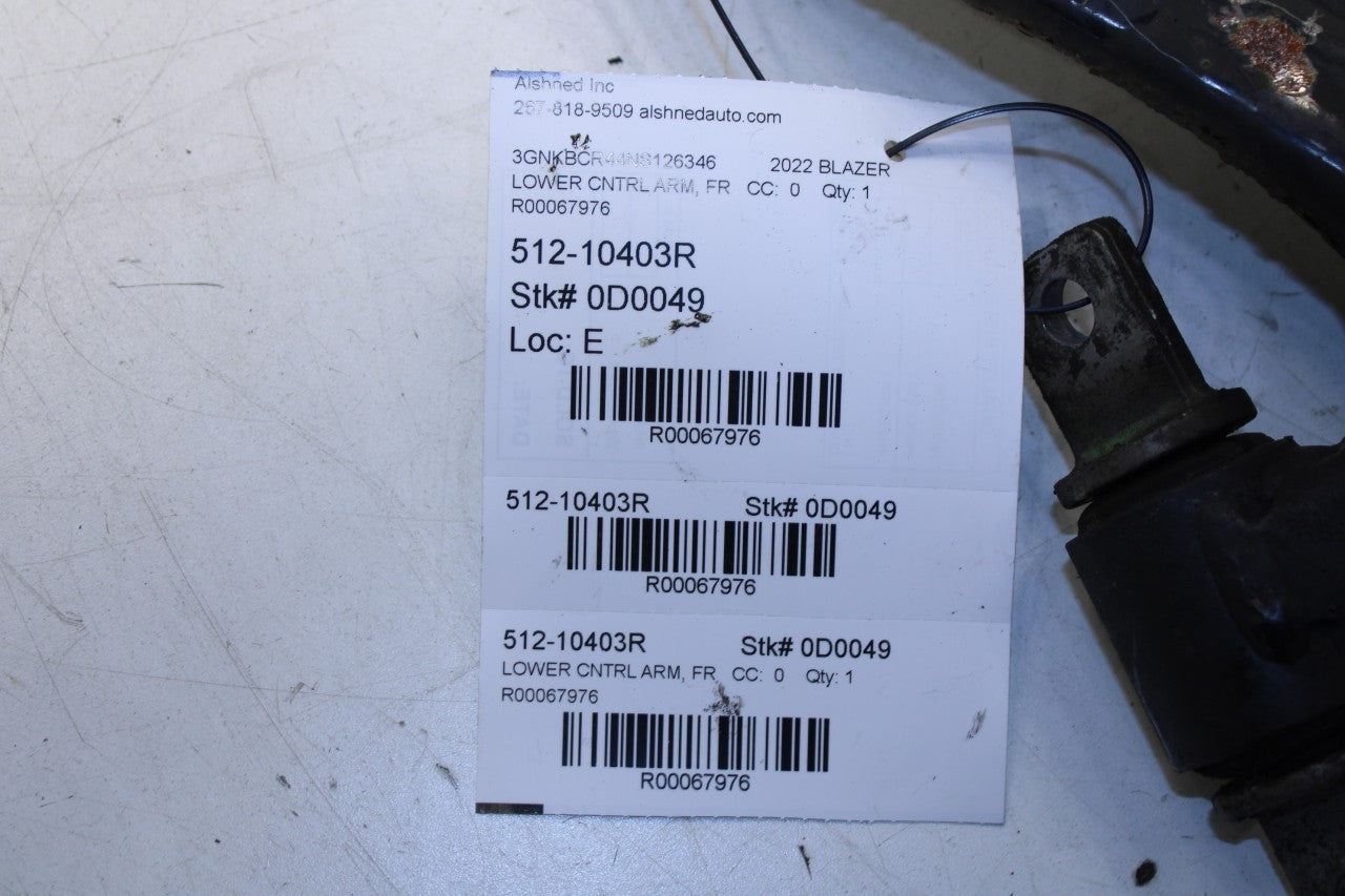 19-24 Chevrolet Blazer 2LT Front Right Passenger Side Lower Control Arm 84892166 - Alshned Auto Parts