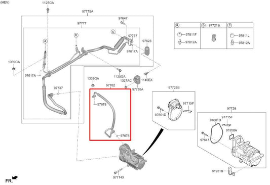 2023-2025 Kia Sportage Hybrid EX 1.6L AWD AC Conditioning Discharge Hose Pipe - Alshned Auto Parts
