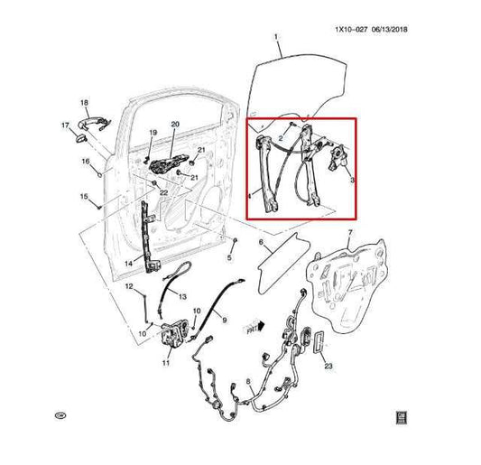 18-2024 Chevrolet Equinox LT Front Left Door Window Regulator w/ Motor 85608552 - Alshned Auto Parts