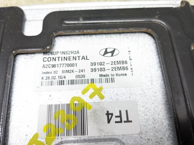 2014-2016 Hyundai Elantra Engine Computer Control Module ECU ECM 39102-2EMB6 OEM - Alshned Auto Parts