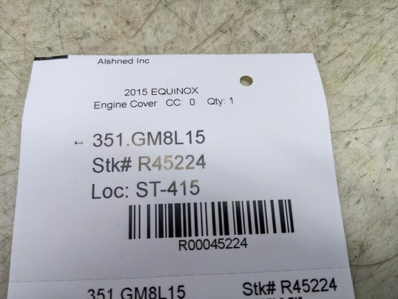 2010-2017 Chevrolet Equinox 2.4L Engine Appearance Motor Cover 12634977 OEM - Alshned Auto Parts