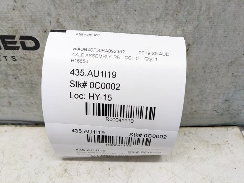 18-25 Audi S5 Sportback 3.0L AWD Rear Axle Differential Carrier 2.848 ratio 32K - Alshned Auto Parts