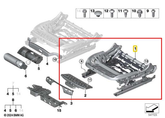 2023-25 BMW 430i xDrive Gran Coupe 2.0L AWD Front Driver Left Side Seat Complete - Alshned Auto Parts