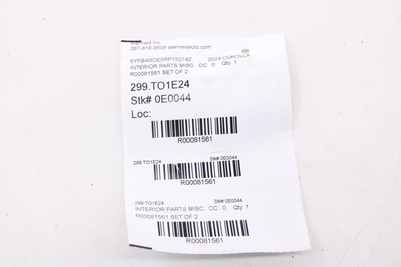 2020-2025 Toyota Corolla LE Rear Right and Left C-Pillar Molding Set 62470-0251012