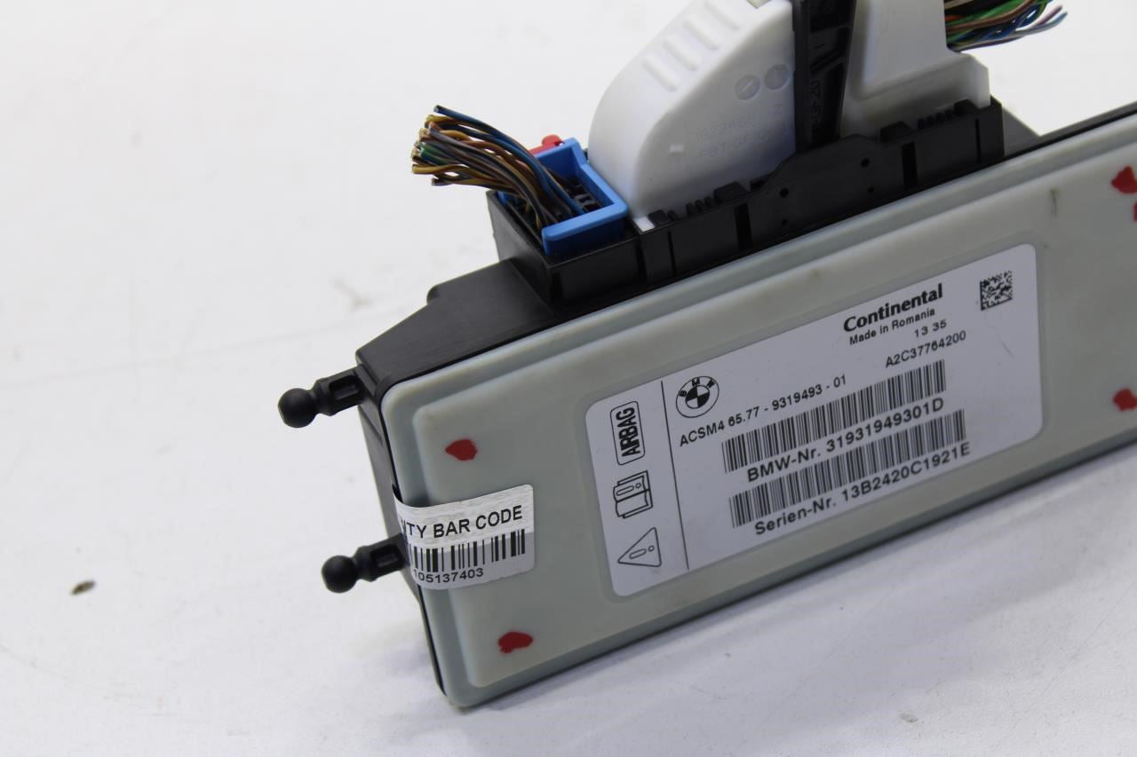2013-2015 BMW 750I xDrive Air Bag SRS Restraints Computer Control Module 65-77-9-319-493 OEM - Alshned Auto Parts