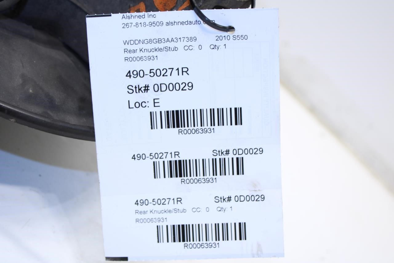 07-11 Mercedes-Benz S550 AWD Rear RH Side Spindle Knuckle Hub 221-350-22-08 OEM - Alshned Auto Parts