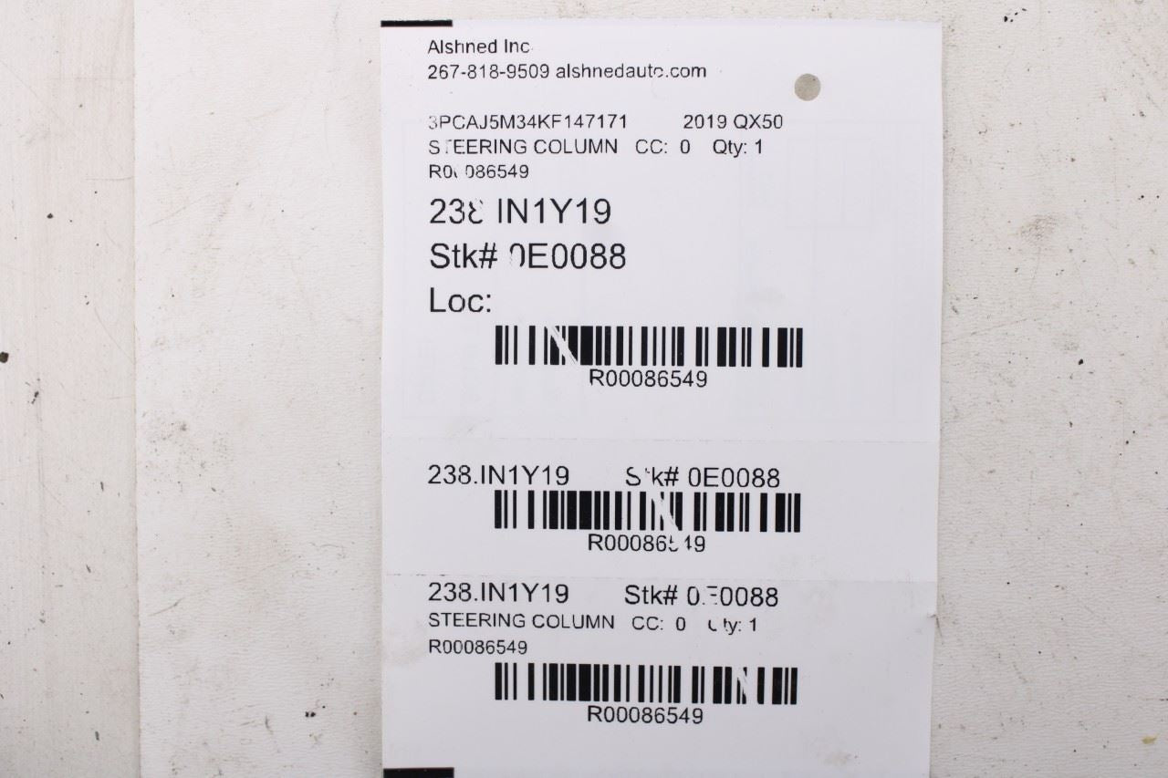 2019-2025 Infiniti QX50 ESSENTIAL 2.0L AWD Steering Column Assembly 48810-5NF1A - Alshned Auto Parts