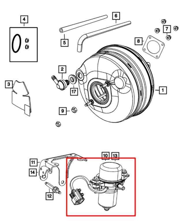 2014-18 Jeep Cherokee 75th Anniversary 3.2L 4WD Brake Vacuum Pump 4581672AC OEM - Alshned Auto Parts