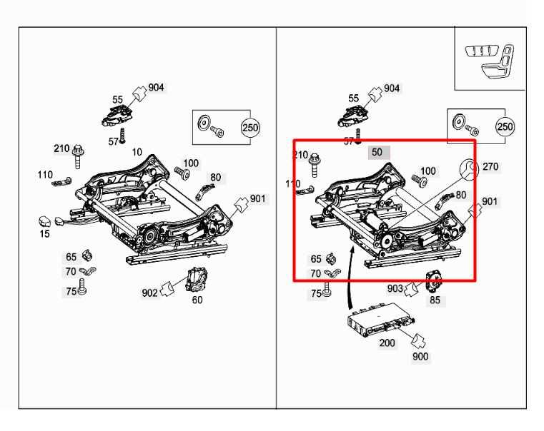 10-16 Mercedes-Benz E350 Luxury Front LH Side Seat Lower Adjustment Track Frame1