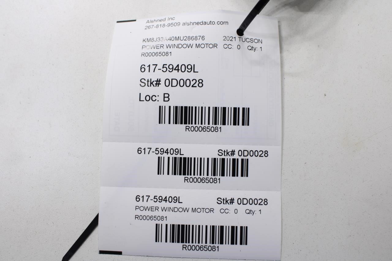 2016-2021 Hyundai Tucson Value Rear Left Door Power Window Motor 83450-D3000 OEM - Alshned Auto Parts