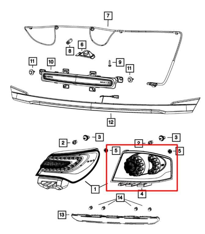 2011-14 Dodge Avenger SE Rear Passenger Right Side Tail Light Lamp 5182522AG OEM - Alshned Auto Parts