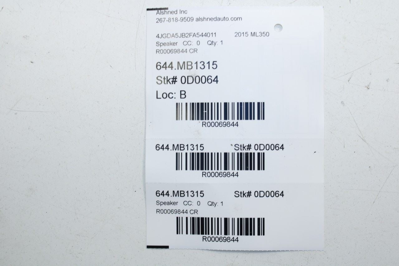 12-15 Mercedes-Benz ML350 Harman Front Right Door Tweeter Speaker w Cover *ReaD* - Alshned Auto Parts