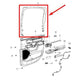 2019-2024 Ram 1500 Crew Cab Rear Right Door Upper Molding 68343581AA OEM - Alshned Auto Parts
