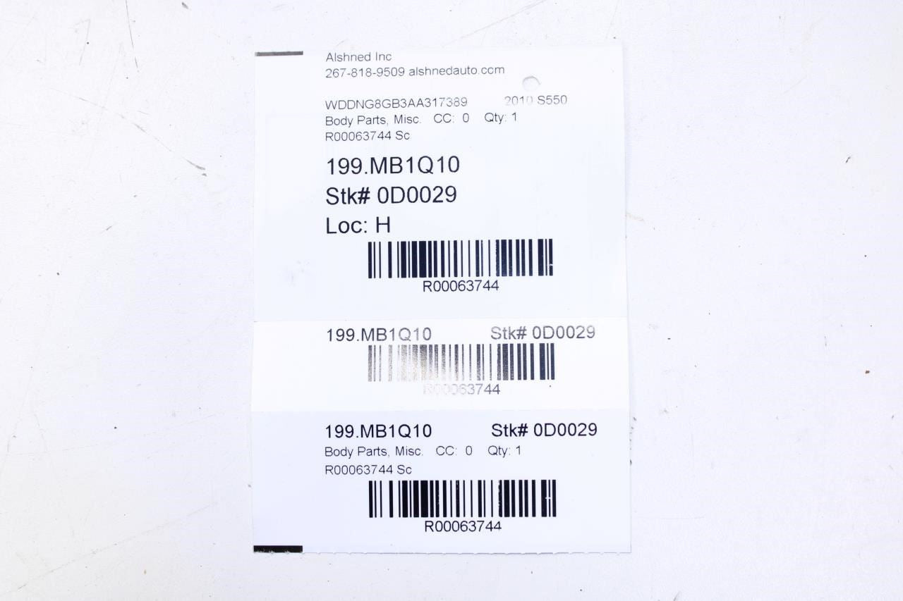 2007-13 Mercedes-Benz S550 Rear Left Door Belt Outer Weatherstrip 221-690-37-80 - Alshned Auto Parts