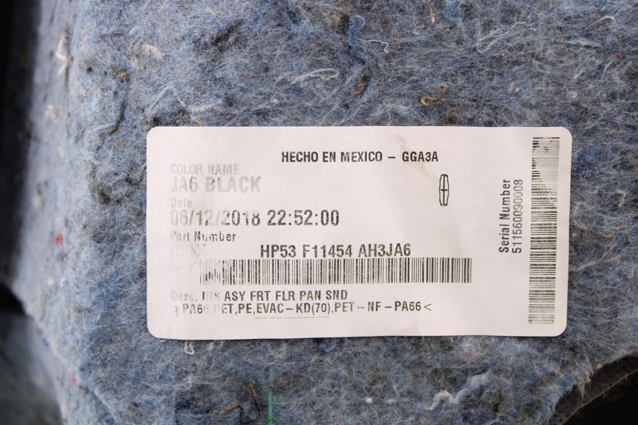 17-20 Lincoln MKZ Reserve 2.0L AWD Front Driver Left Side Floor Carpet Liner Mat - Alshned Auto Parts