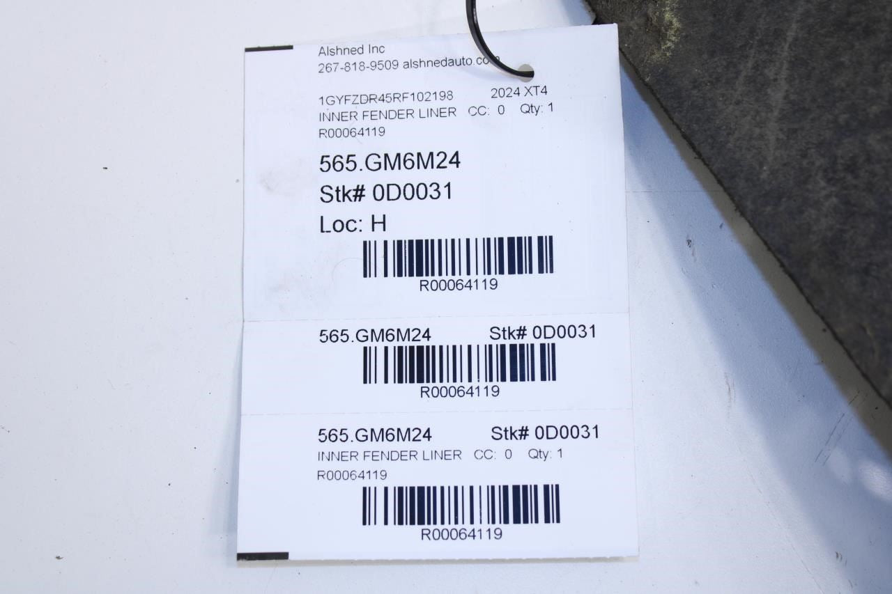24-25 Cadillac XT4 Rear Right Quarter Wheelhouse Liner Splash Shield 42842002 - Alshned Auto Parts