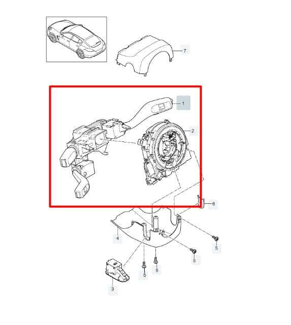 14-16 Porsche Panamera 4 3.6L AWD Steering Column Light Turn Signal Wiper Switch - Alshned Auto Parts