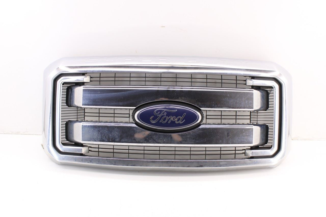 2011-16 Ford F250 Lariat Crew Cab Front Radiator Grille Chrome w/ Emblem *ReaD* - Alshned Auto Parts