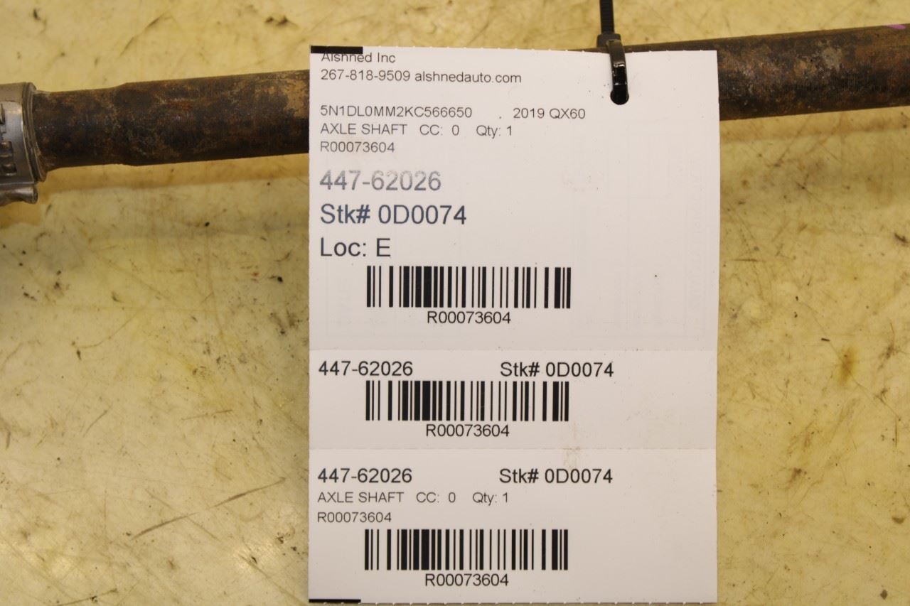 2014-2020 Infiniti QX60 Pure AWD Rear Left Driver Side CV Axle Drive Half Shaft - Alshned Auto Parts