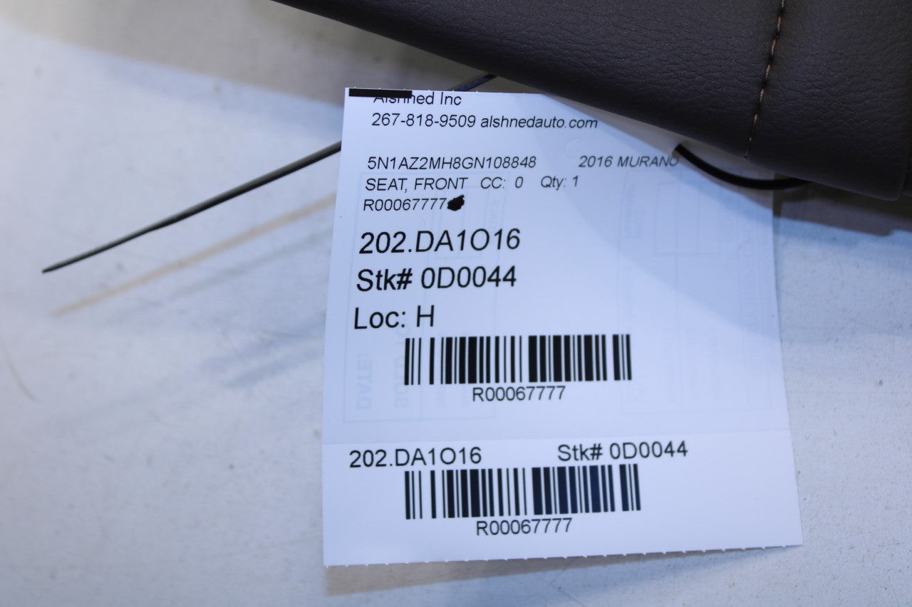 2015-19 Nissan Murano Platinum Front Driver Left Side Seat Back Trim Cover Panel - Alshned Auto Parts