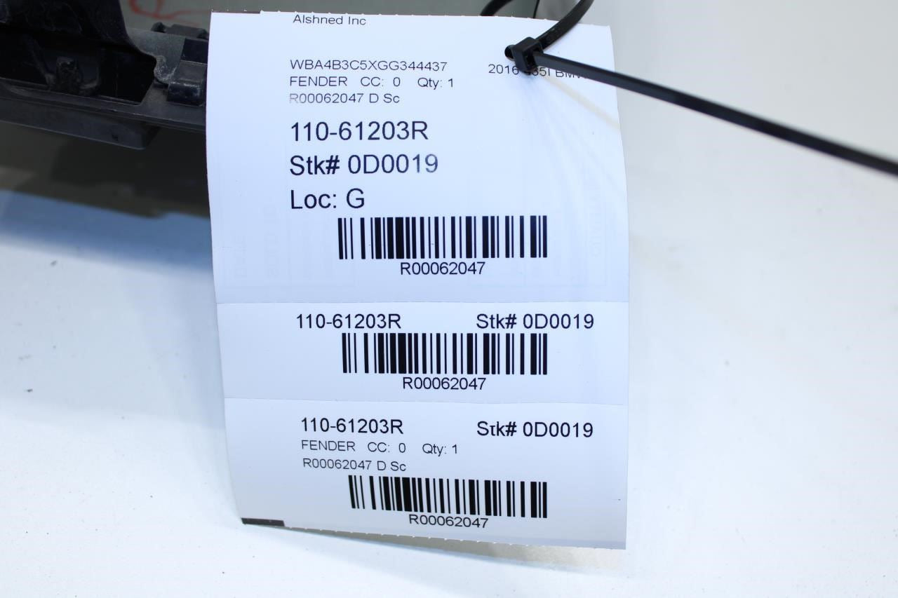 15-16 BMW 435i Gran Coupe xDrive Front Right Fender Panel 41-35-7-438-442 *ReaD* - Alshned Auto Parts