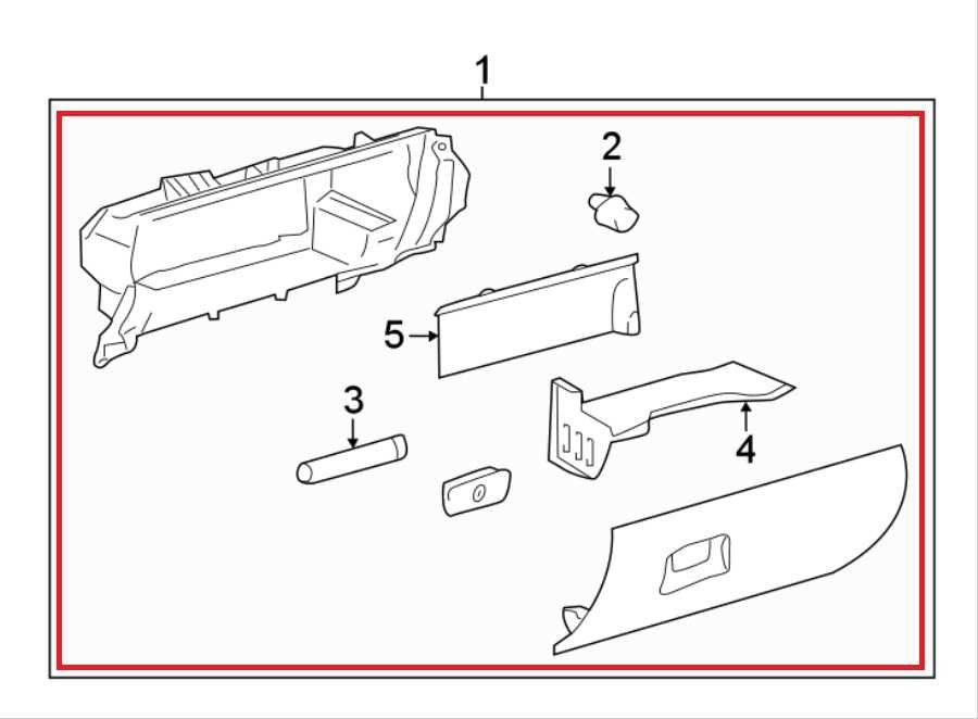2018-2023 Toyota Tacoma SR5 Dash Glove Box Storage Compartment Lid 55320-040211