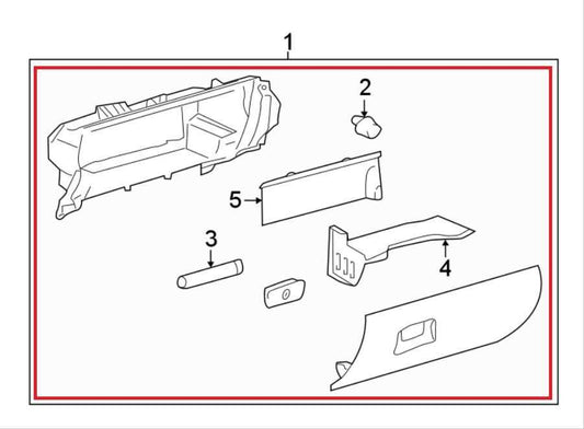 2018-2023 Toyota Tacoma SR5 Dash Glove Box Storage Compartment Lid 55320-04021 - Alshned Auto Parts