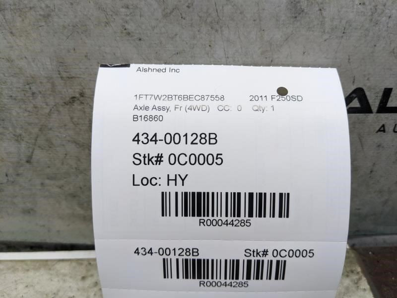 2011-2012 Ford F250SD Front Axle Differential 3.55 ratio 184K BC3Z-3010-A OEM - Alshned Auto Parts