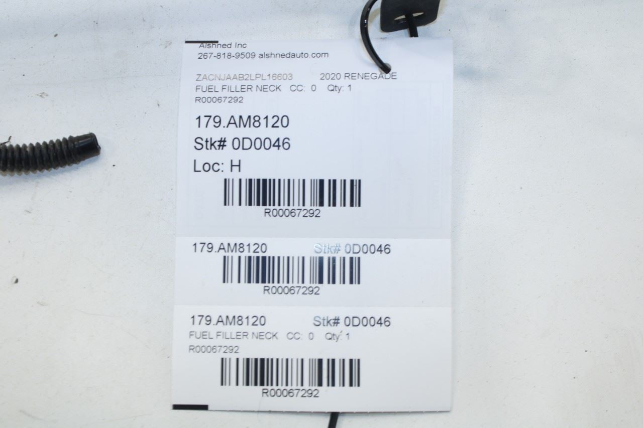 2015-2020 Jeep Renegade Sport 2.4L Fuel Filler Neck Tube Pipe 68472081AA OEM - Alshned Auto Parts