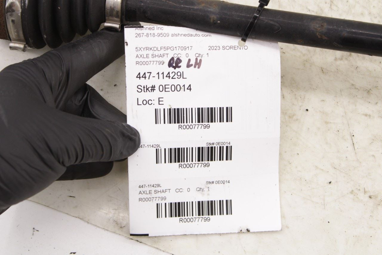 21-25 Kia Sorento X-Line SX Prestige AWD Rear Left Side CV Axle Drive Half Shaft - Alshned Auto Parts