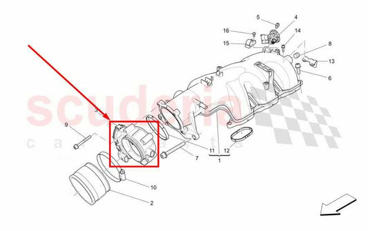 2014-2020 Maserati Ghibli 3.0L Fuel Injection Throttle Body 329966 OEM - Alshned Auto Parts