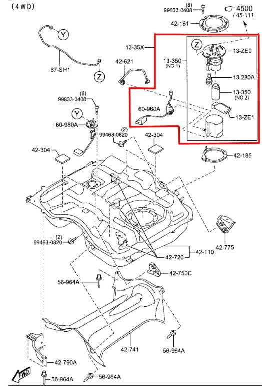 2011-2015 Mazda CX-9 3.7L AWD Fuel Pump Assembly CA43-13-35X OEM - Alshned Auto Parts
