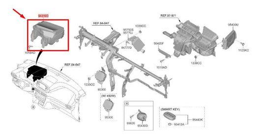 2019-20 Hyundai Santa Fe Front Dashboard Head Up Display 94310-S2010 OEM *ReaD* - Alshned Auto Parts