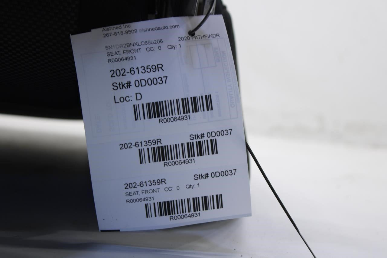 16-20 Nissan Pathfinder SV Front Right Side Seat Back Upper Cushion 87600-9PG1A - Alshned Auto Parts