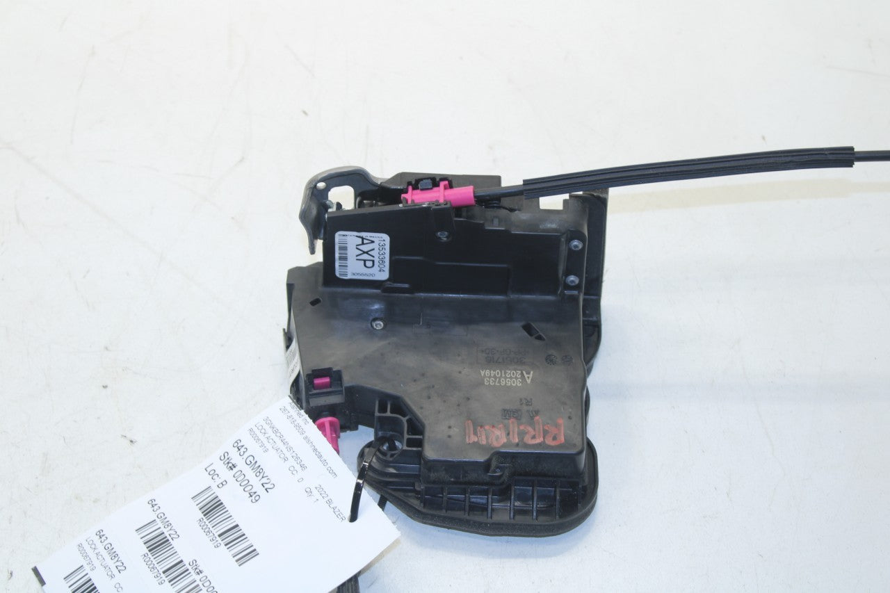 2019-2024 Chevrolet Blazer 2LT Rear Right Side Door Lock Latch Actuator 13546574 - Alshned Auto Parts
