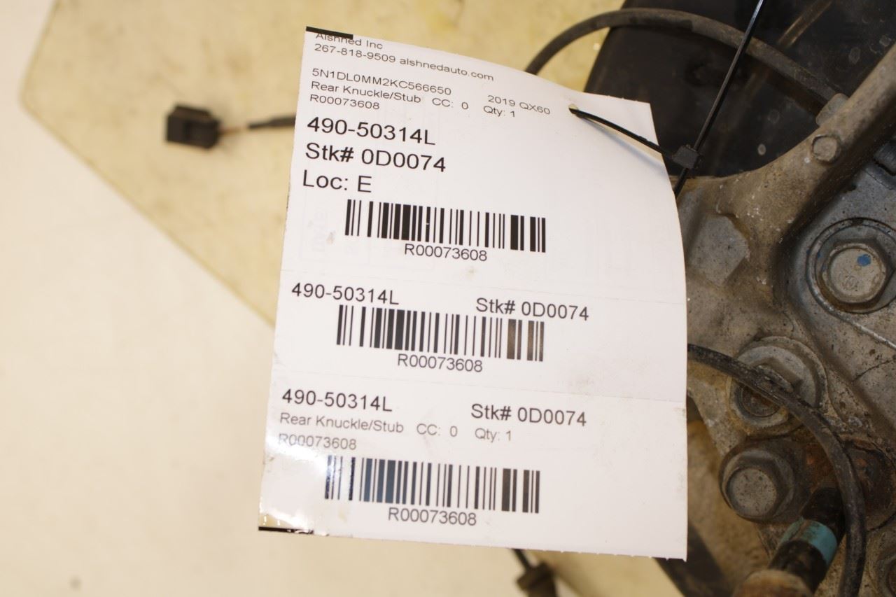 2014-19 Infiniti QX60 Pure Rear Left Driver Side Spindle Knuckle Hub 43019-3JA0A - Alshned Auto Parts