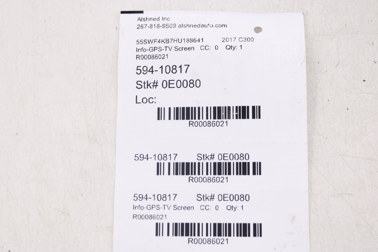 15-18 Mercedes-Benz C300 4Matic Bosch Information 7.0 Display Screen 205900411314