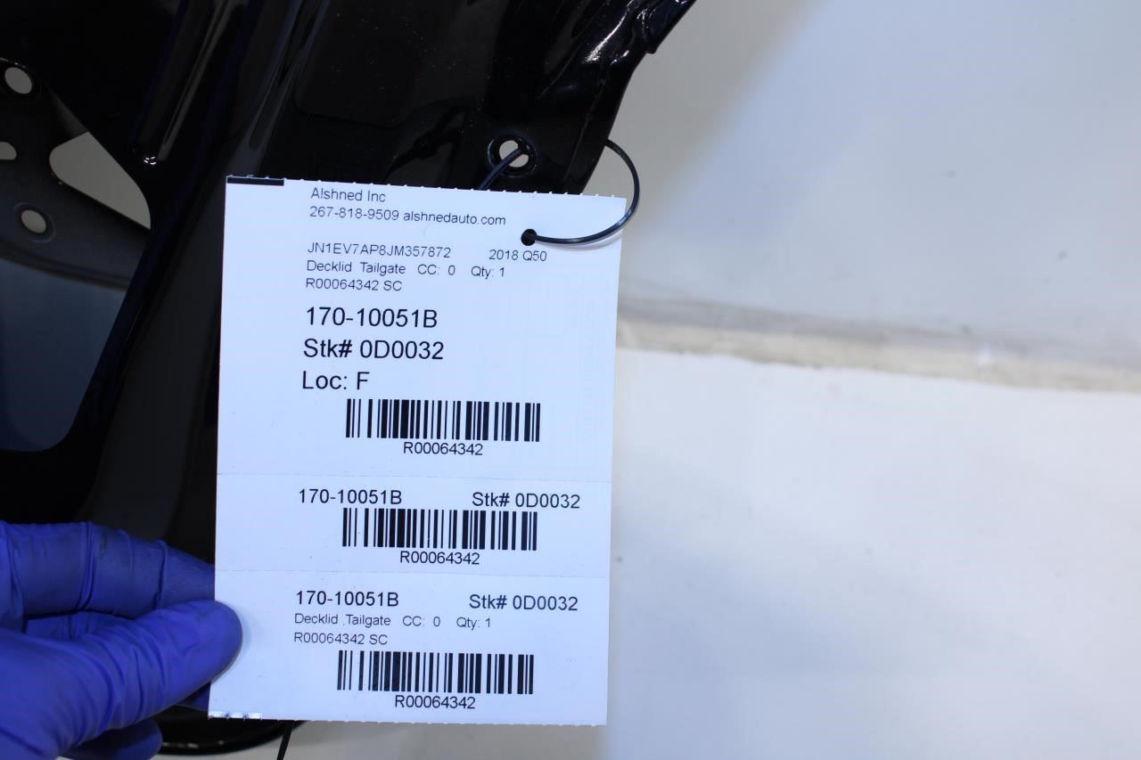 2018-2024 Infiniti Q50 Luxe RWD Trunk Deck Lid Shell Panel H430M-6HHMA OEM - Alshned Auto Parts