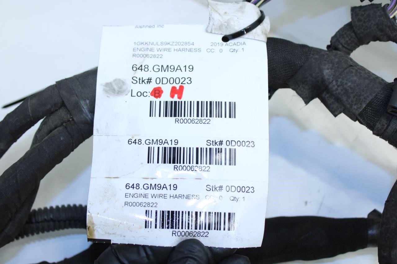2019 GMC Acadia SLT-1 3.6L AWD Engine Wire Harness 84579454 OEM - Alshned Auto Parts