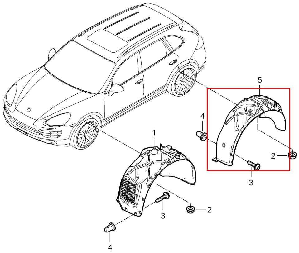 2011-2018 Porsche Cayenne S Rear Left Driver Side Wheelhouse Liner Splash Shield1