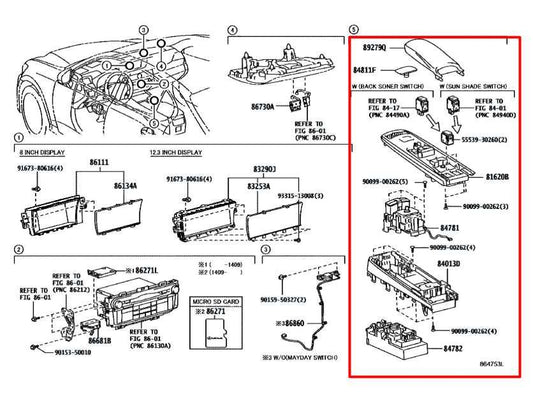 13-16 Lexus GS350 Front Center Console Navigation Radio Controller Switch Panel - Alshned Auto Parts