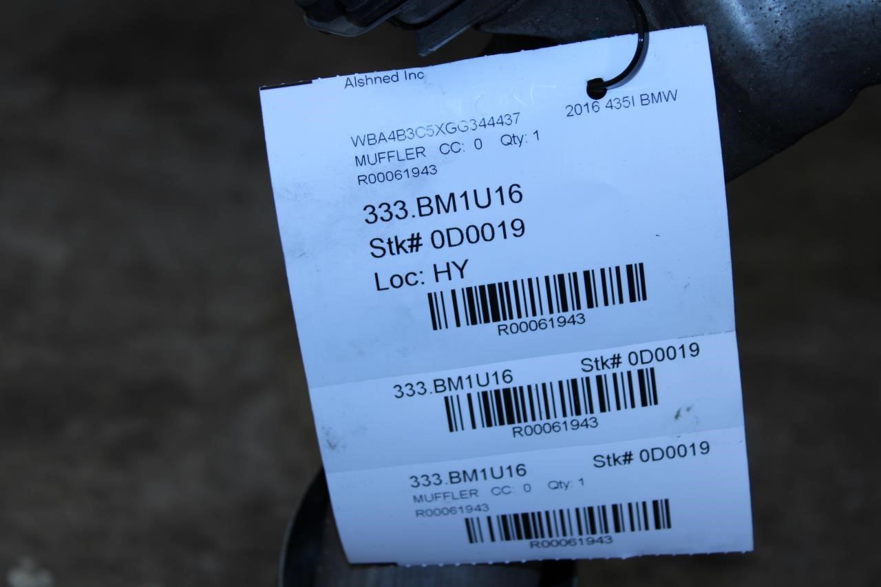 2015-16 BMW 435i Gran Coupe xDrive 3.0L Rear Exhaust System Muffler 7602290 OEM - Alshned Auto Parts